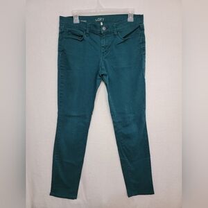 Women's Ann Taylor Loft Modern Skinny Pants, Green, Size Small 28/6, EUC